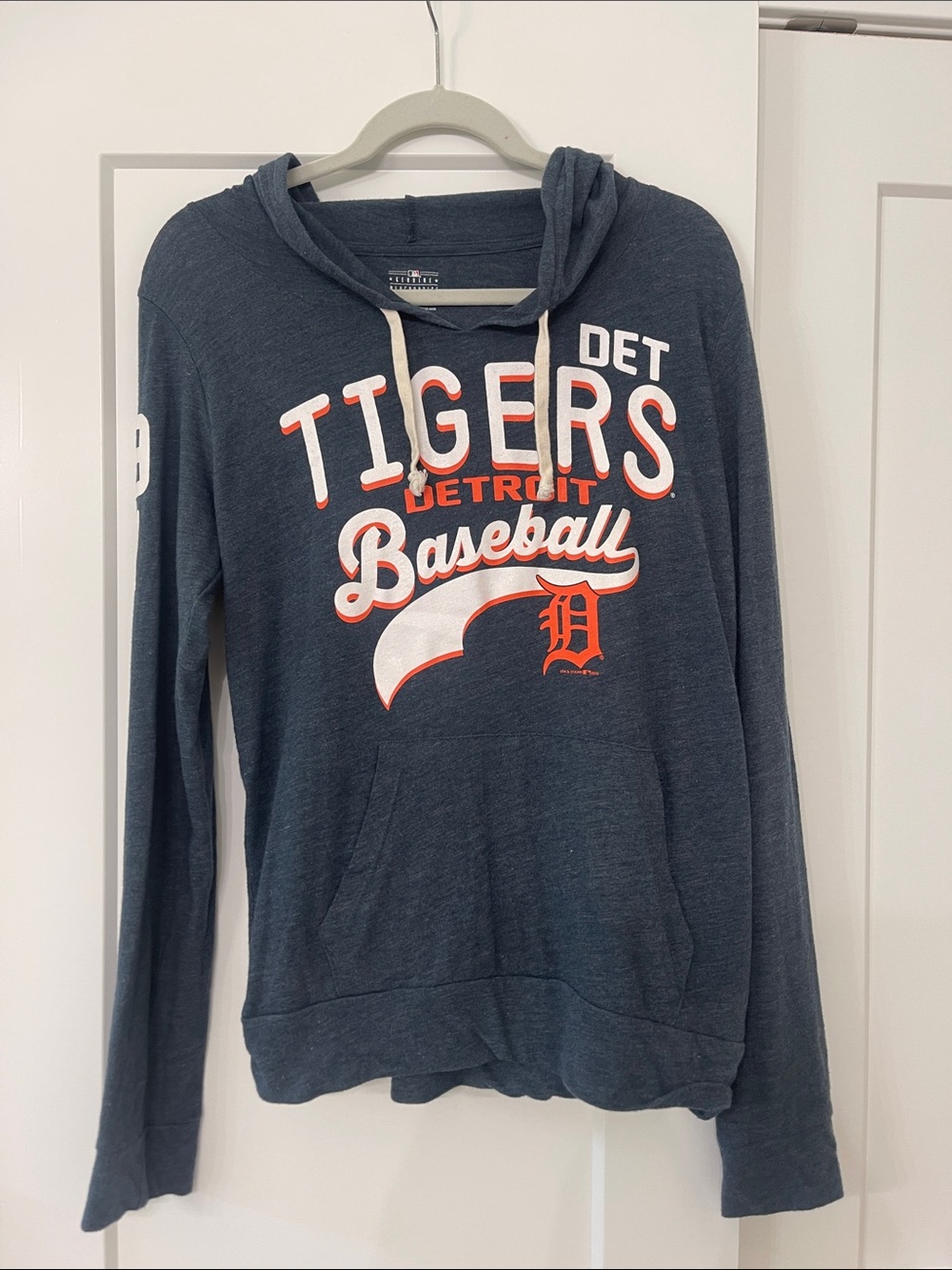 Genuine Merchandise Navy Blue Pullover Hoodie with White MLB Logo